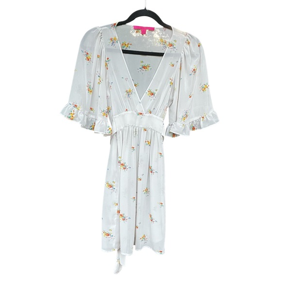 Betsey Johnson Vtg For Urban Outfitters Floral Mini Dress X-Small Boho Feminine - Picture 1 of 9